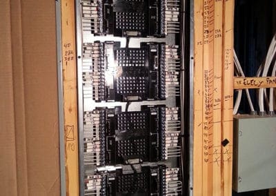 Electrical panel with labels